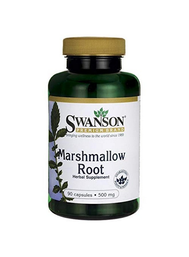 SWANSON Marshmallow Root Healthy Supports Respiratory Function Digestive Support 500 Milligrams 90 Capsules - Image 3