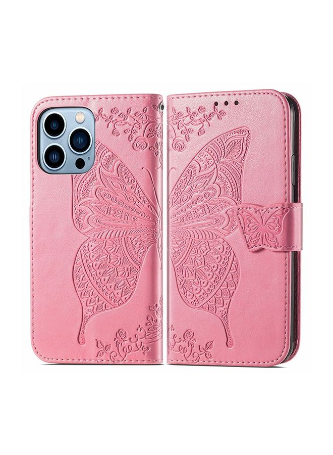 iPhone 14 Pro Max Wallet Case PU Leather Book Folding Flip Folio Case with Card Holders Kickstand Magnetic Closure Protective Cover for iPhone 14 Pro Max Pink  - Image 4