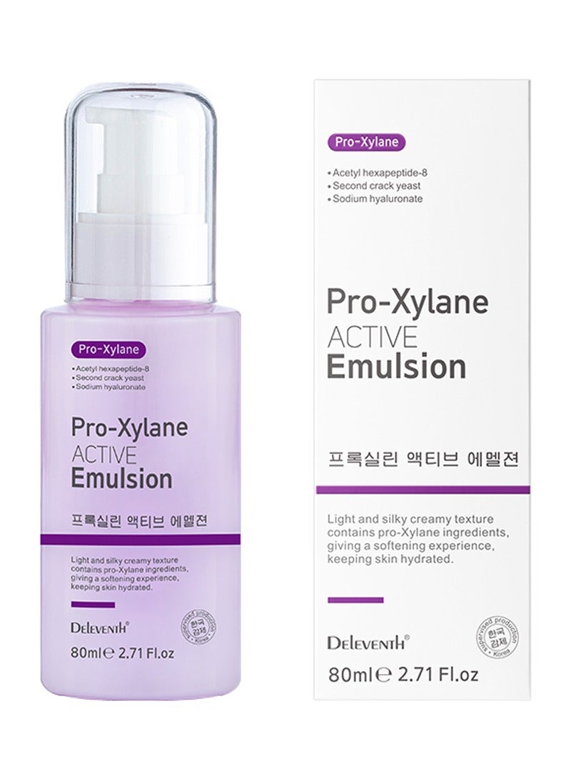 DEleventh Korean Brand Pro-Xylane Active Emulsion 80ml / Anti-Wrinkle, Moisturizing, Anti-Aging, Tighten and Delicate Skin, Improve Darkening, Repair Damaged Cells, and Block UV Rays - Image 1