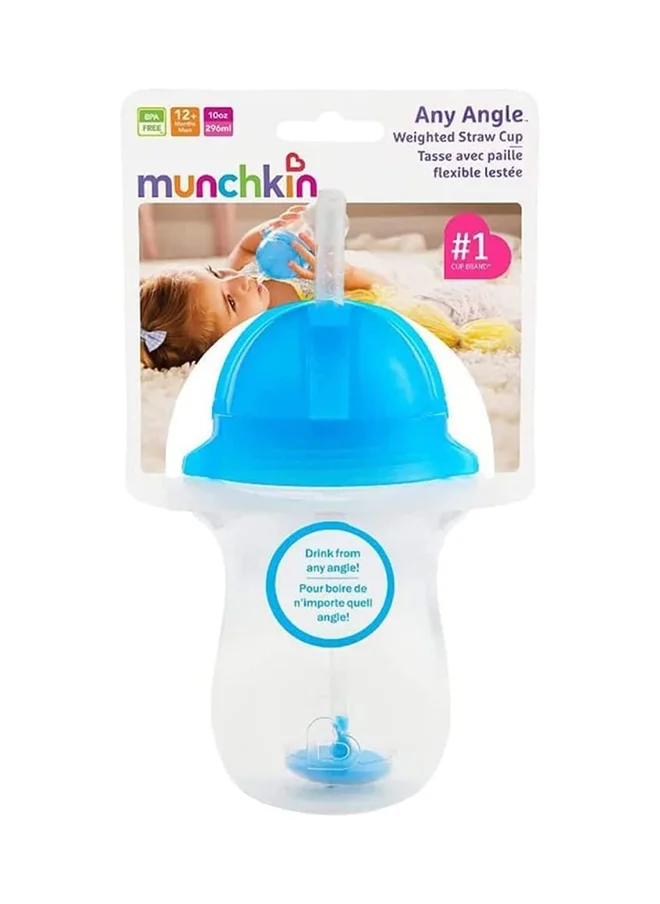 Munchkin Click Lock Tip and Sip Weighted Straw Cup 10oz/296 Ml 1 Pack Blue