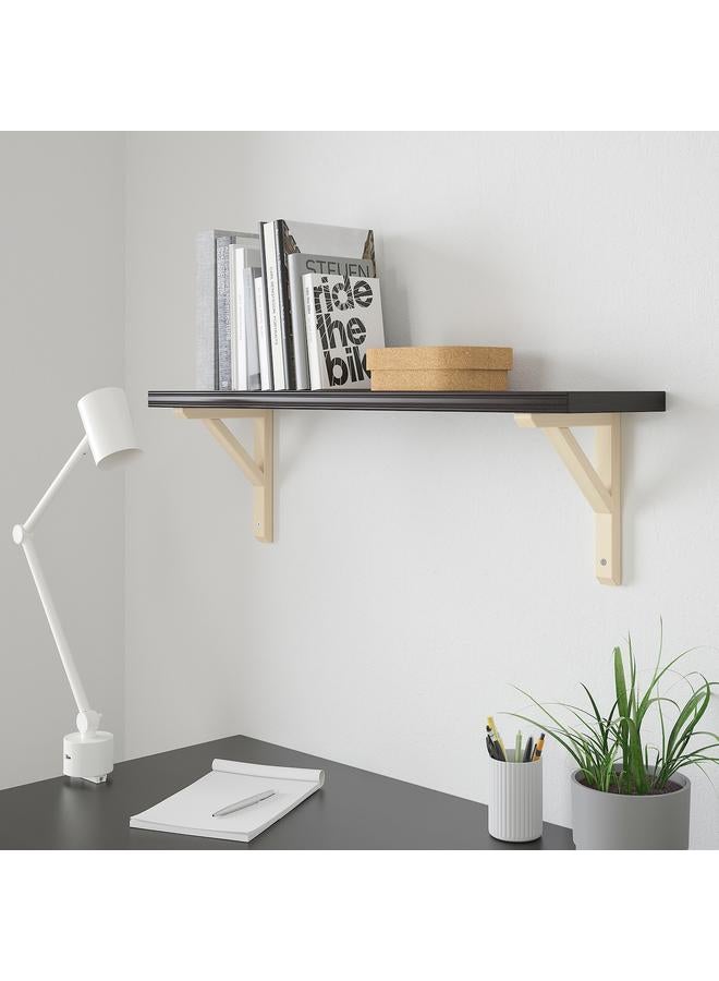 erorex Wall shelf, brown-black/aspen, 80x20 cm - Image 2