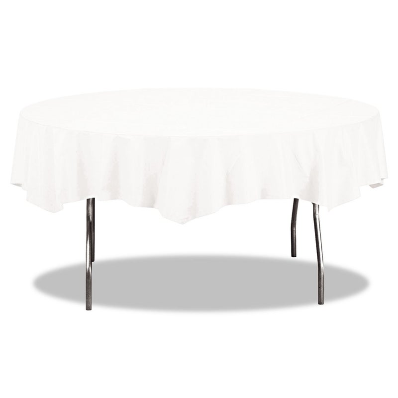 White TissuePoly 82 OctyRound Paper Tablecover