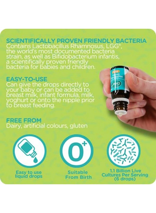 Colief  قطرات بروبيوتيك كوليف للأطفال | 1.1 مليار من الثقافات الحية | Lactobacillus Rhamnosus & Bifidobacterium Infantis | مناسبة منذ الولادة | بكتيريا صديقة مثبتة علميًا | 0.27 أونصة سائلة  - Image 4