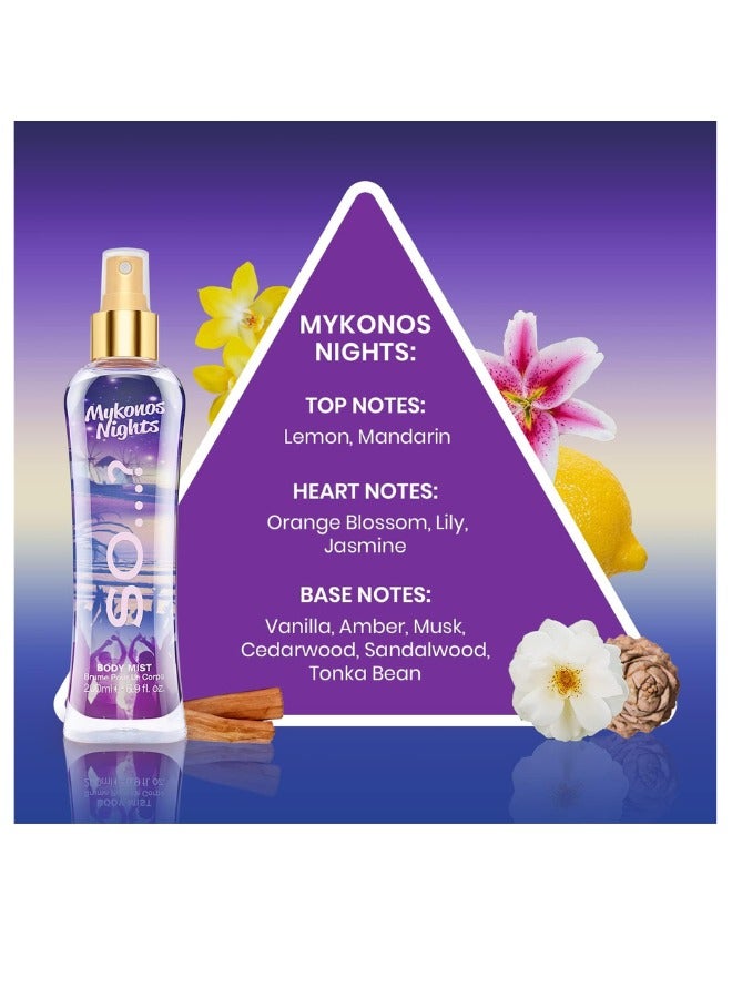 So..? مجموعة رذاذ الجسم النسائي من So...? هروب الصيف | 200 مل | عبوة من 3 | تشمل أحلام إيبيزا، ليالي ميكونوس وحب مايوركا | روائح فواكه، زهور ومنعشة | بخاخات عطرية تدوم طويلاً - Image 3