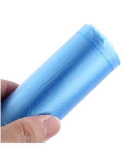 AIWANTO 60 Pcs Drawstring Trash Bag with Handle Disposable Garbage Bag Bags for Home Kitchen Bathroom Office Use (15x4 Rolls, Blue, 45x50cm)  - Image 3