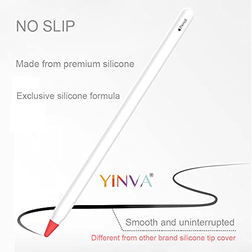 YINVA Cover for Apple Pencil Tips, Silicone Nib Mute Cap Accessories for Apple Pencil 1st/ 2nd Gen/USB-C Pen Tip(30 PCS,10 Colors) - Image 4