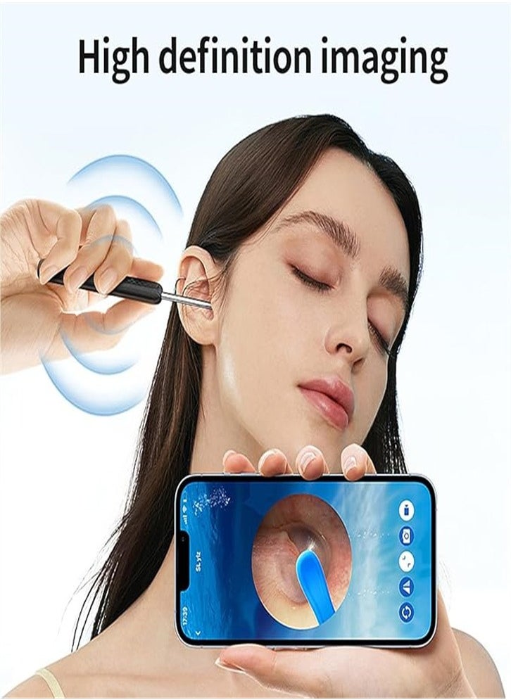 Generic Ear Wax Removal, Ear Cleaner with 1080P HD Camera,Ear Wax Cleaner with 8pcs Ear Set, Ear Wax Removal Tool Camera for iOS and Android (Black)  - Image 2