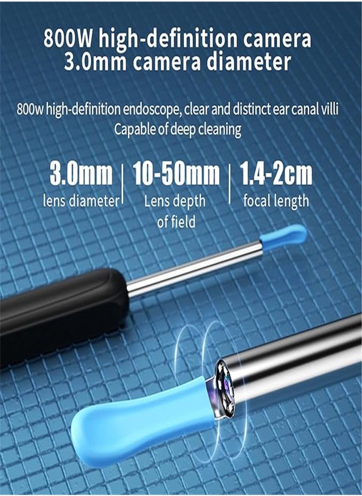 Generic Ear Wax Removal, Ear Cleaner with 1080P HD Camera,Ear Wax Cleaner with 8pcs Ear Set, Ear Wax Removal Tool Camera for iOS and Android (Black)  - Image 4