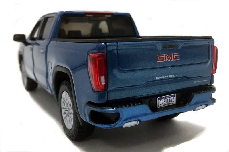 MOTORMAX موديل سيارة موتورماكس 2019 جي إم سي سييرا 1500 دينالي كرو كاب بيك أب شاحنة زرقاء معدنية 1/24-1/27 - Image 5