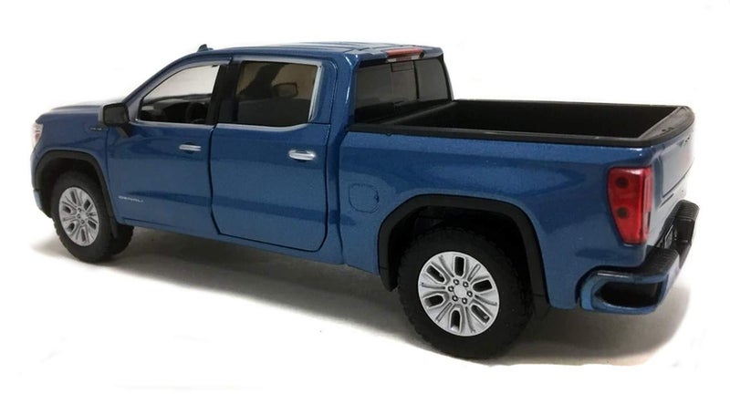 MOTORMAX موديل سيارة موتورماكس 2019 جي إم سي سييرا 1500 دينالي كرو كاب بيك أب شاحنة زرقاء معدنية 1/24-1/27 - Image 2