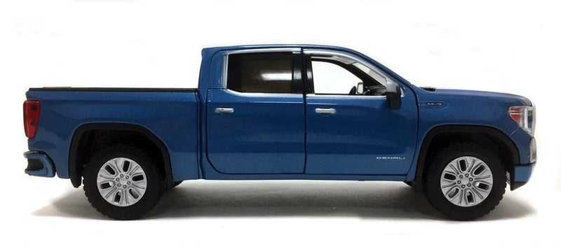 MOTORMAX موديل سيارة موتورماكس 2019 جي إم سي سييرا 1500 دينالي كرو كاب بيك أب شاحنة زرقاء معدنية 1/24-1/27 - Image 3