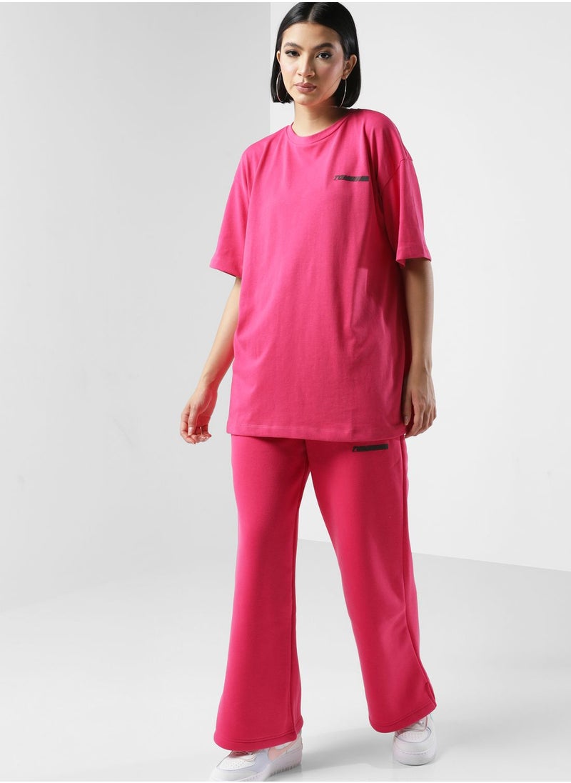 The Giving Movement - Racer Printed Wide Leg Joggers - Image 1