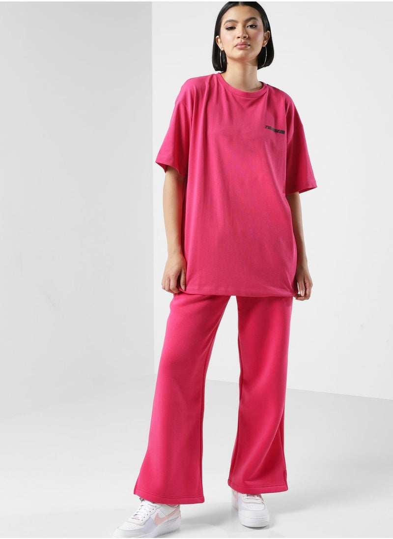 The Giving Movement - Racer Printed Wide Leg Joggers - Image 1