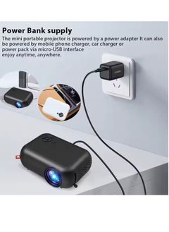Generic New M420H Mini Portable Home Projector 4K HD Support 1080P Smart Mini Projector Black  - Image 3