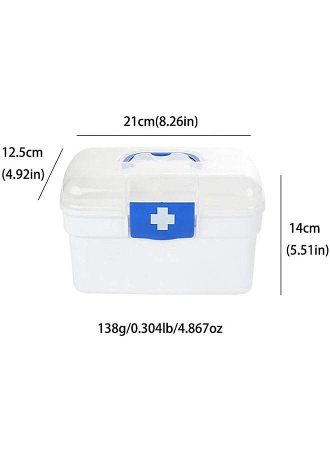 Eworld Assorted Color First Aid Kit Box, Multifunctional Medicine Storage Organizer with Handle and Lockable Lid, Durable Plastic Emergency Cabinet for Home, Camping, Travel and Car  - Image 3
