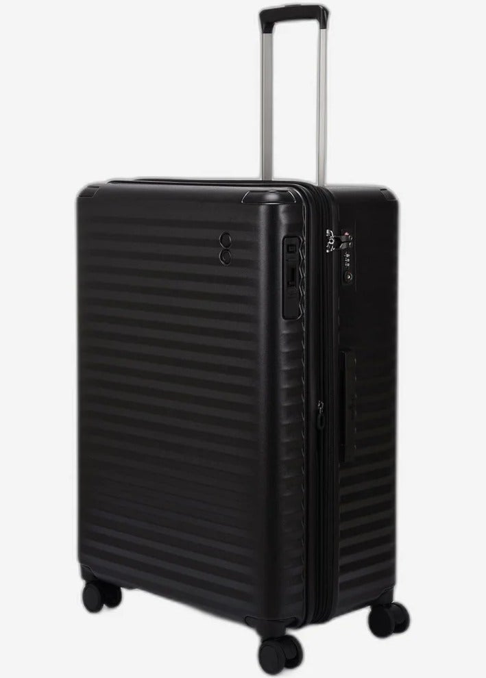 Echolac Celestra 75 Cm Hardcase Expandable 4 Double Wheel Check-In Luggage Trolley - Black - Image 2
