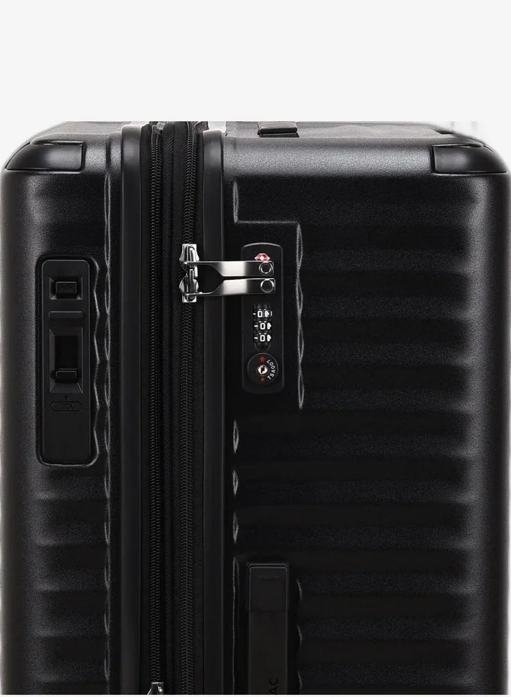 Echolac  Celestra 75 Cm Hardcase Expandable 4 Double Wheel Check-In Luggage Trolley - Black  | Best Price UAE