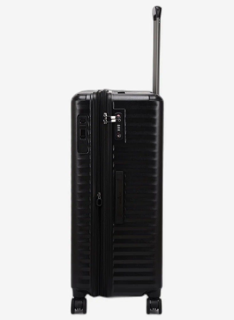 Echolac Celestra 75 Cm Hardcase Expandable 4 Double Wheel Check-In Luggage Trolley - Black - Image 3