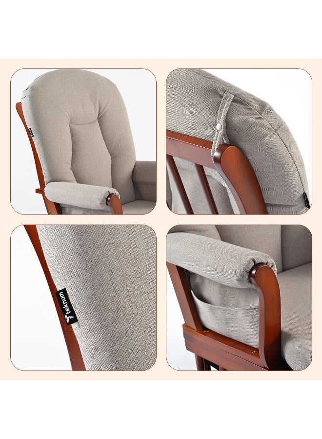 TEKNUM كرسي تك نوم ديلوكس المتأرجح مع مجموعة العثماني - بيج - Image 4