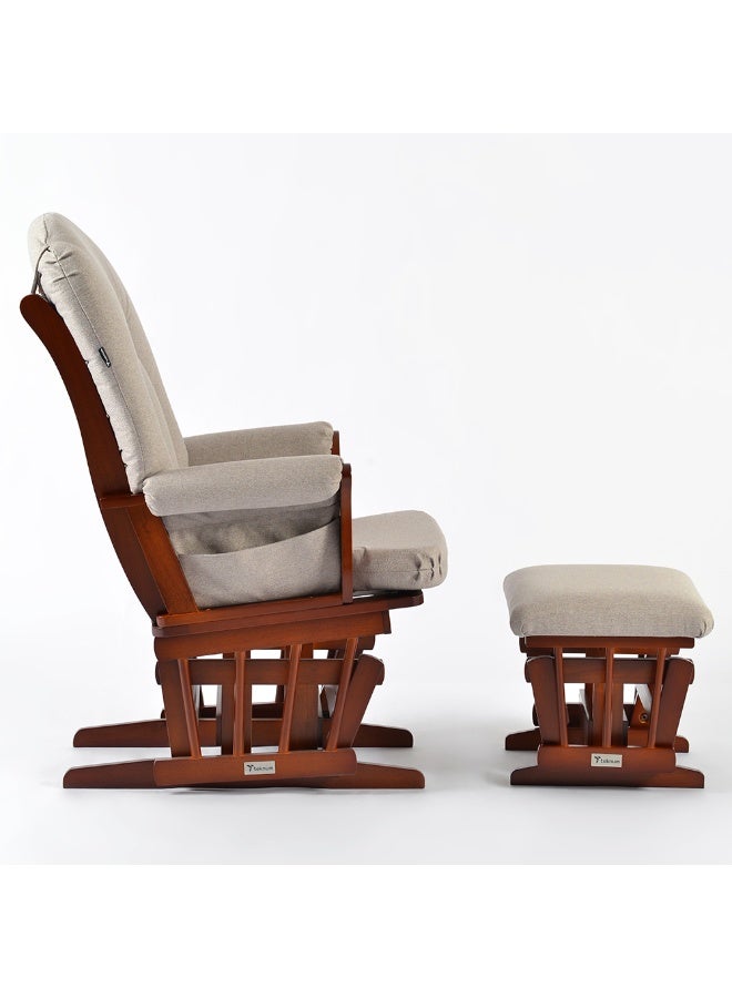 TEKNUM كرسي تك نوم ديلوكس المتأرجح مع مجموعة العثماني - بيج - Image 3