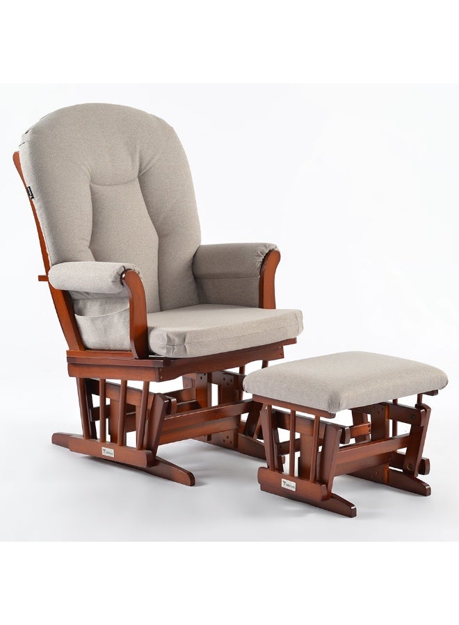 TEKNUM كرسي تك نوم ديلوكس المتأرجح مع مجموعة العثماني - بيج - Image 1