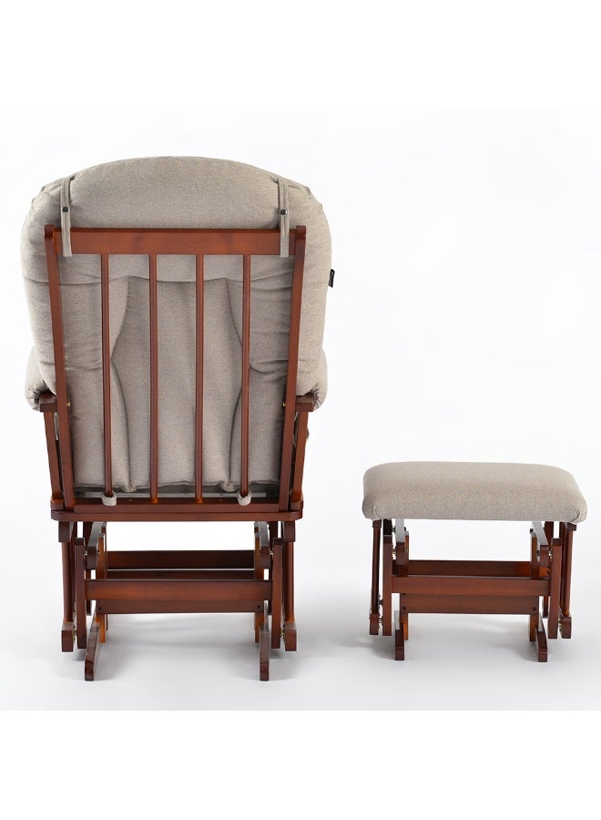 TEKNUM كرسي تك نوم ديلوكس المتأرجح مع مجموعة العثماني - بيج - Image 5