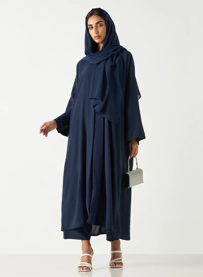 Hadiyath Al Madinah Luxe Navy Abaya (4 Pcs)