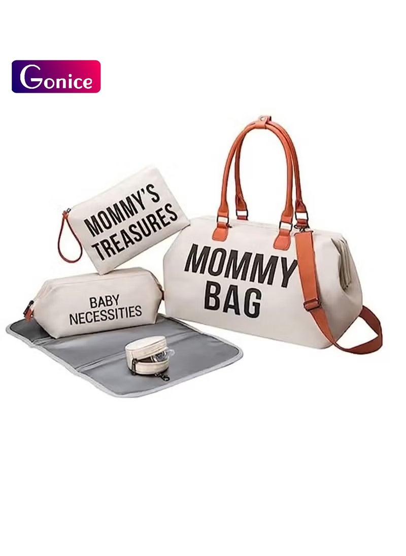 Gonice Diaper Bag Tote with .3 Organizers, Mommy Bag for Hospital, Large Capacity Waterproof Baby Bag for Mom Travel  - Image 1