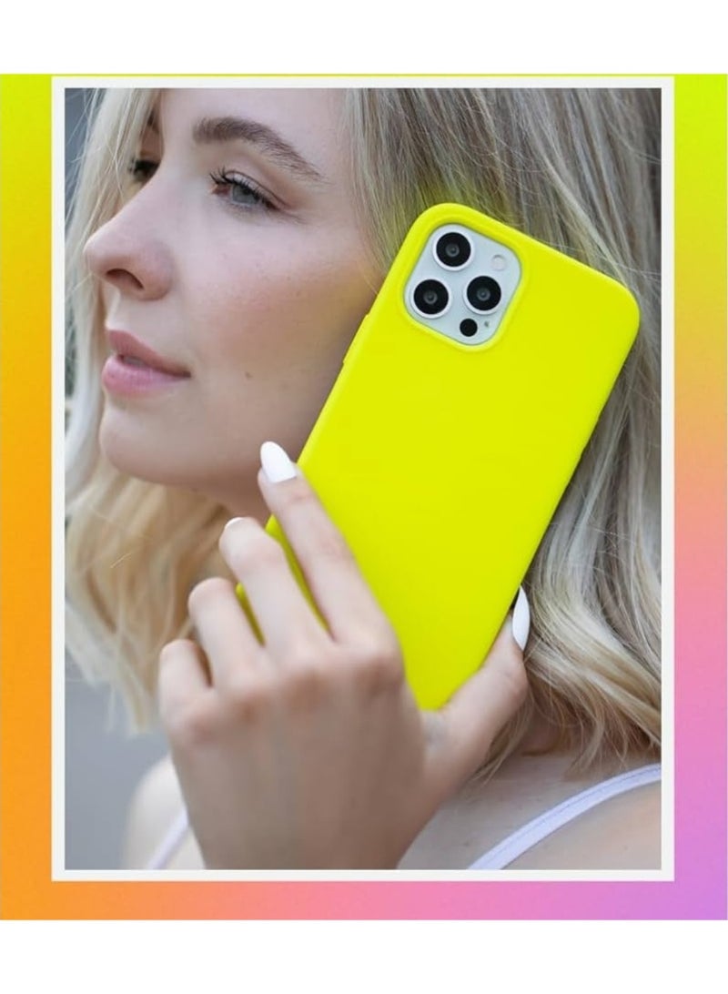 iPhone 16 Pro Case Shockproof Back Cover 5-Layer Silicone Anti-Scratch Shockproof Dirt-Resistant Multicolor MagSafe Silky Soft Touch Natural Microfiber Lining (yellow) - Image 3