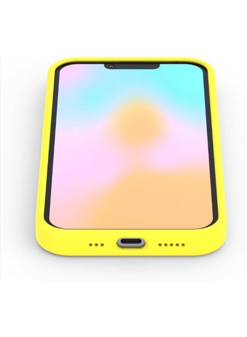 iPhone 16 Pro Case Shockproof Back Cover 5-Layer Silicone Anti-Scratch Shockproof Dirt-Resistant Multicolor MagSafe Silky Soft Touch Natural Microfiber Lining (yellow) - Image 2