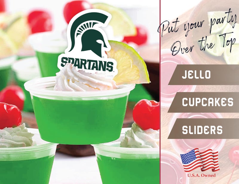 PartyKandy Michigan State Spartans Cupcake Toppers (24 Pcs) Michigan State University Party Supplies for Football  Birthday Gift  Graduation Party Decorations (Michigan State Spartans) - Image 4