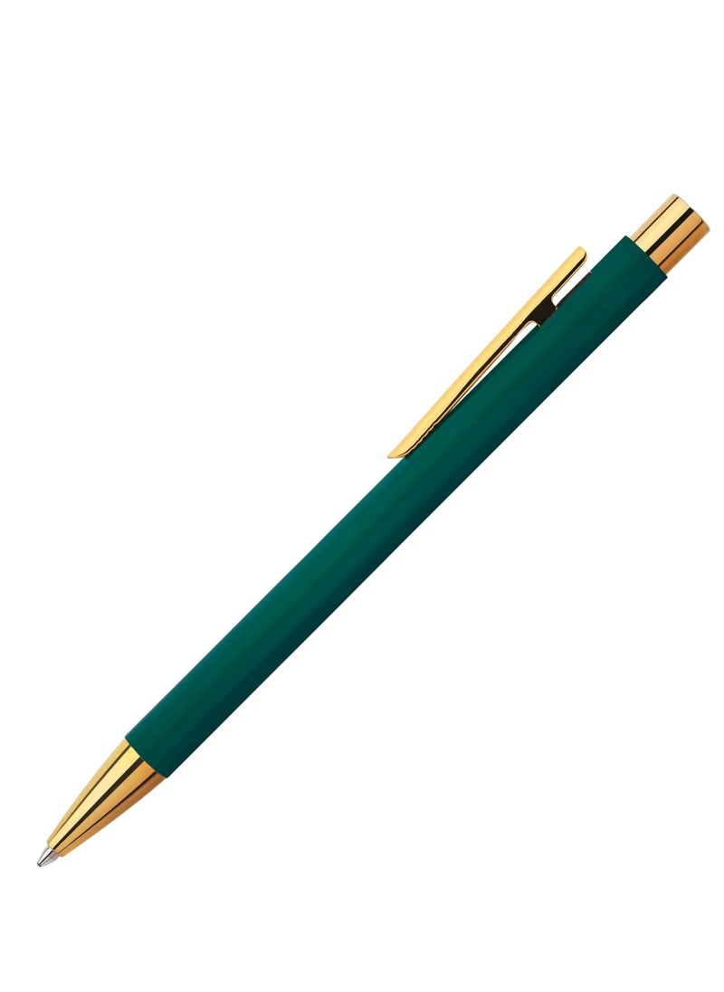 FABER-CASTELL - Faber-Castell Neo Slim Ballpoint Pen Lead Thickness B Gold Rainforest, The line width B ensures a pleasant and highly visible writing, ideal for notes and writing work - Image 1