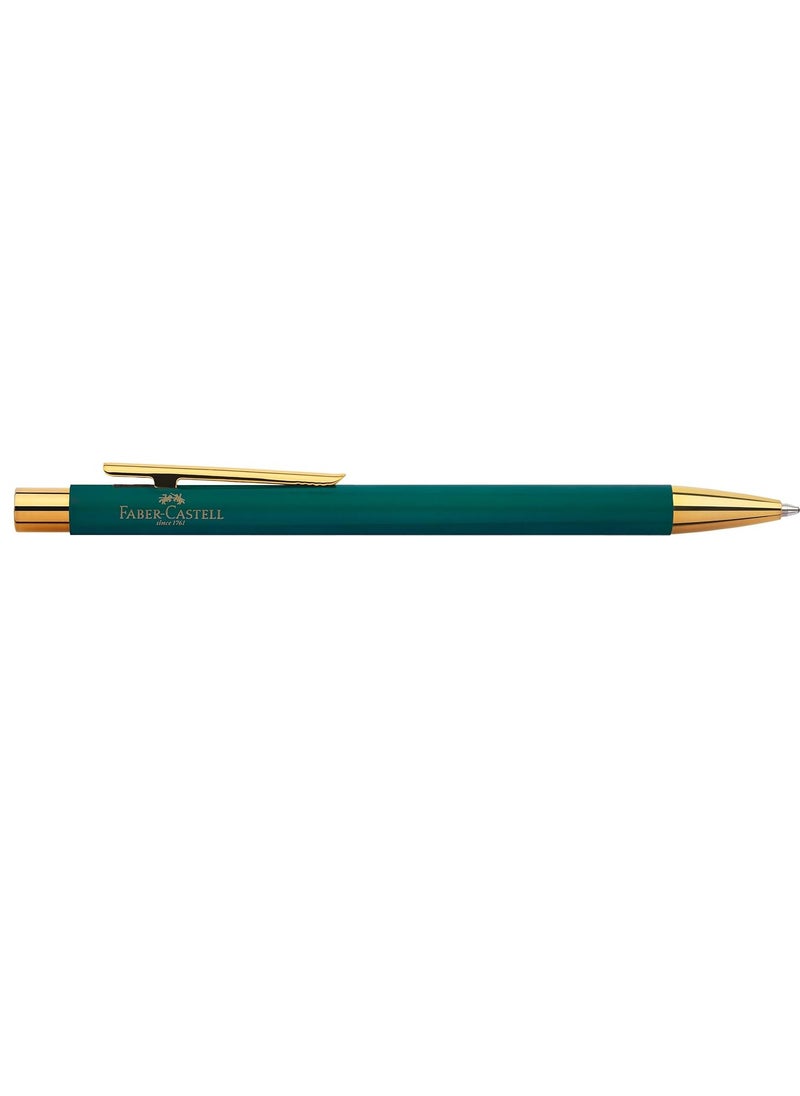 FABER-CASTELL - Faber-Castell Neo Slim Ballpoint Pen Lead Thickness B Gold Rainforest, The line width B ensures a pleasant and highly visible writing, ideal for notes and writing work - Image 1