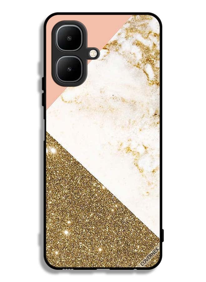 Covernex Tecno Pop 10 Protective Case Cover Glitter & Marble Pattern