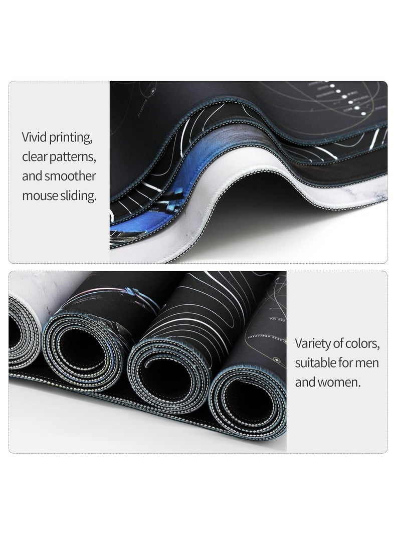 DUNISO Large Mouse Pad Mouse Pad 800x300mm Blue Shards Mouse Pad Office Desk Mat Desk Pad, Non Slip Rubber Base, Keyboard MousePad For Computers/Laptop - Image 5