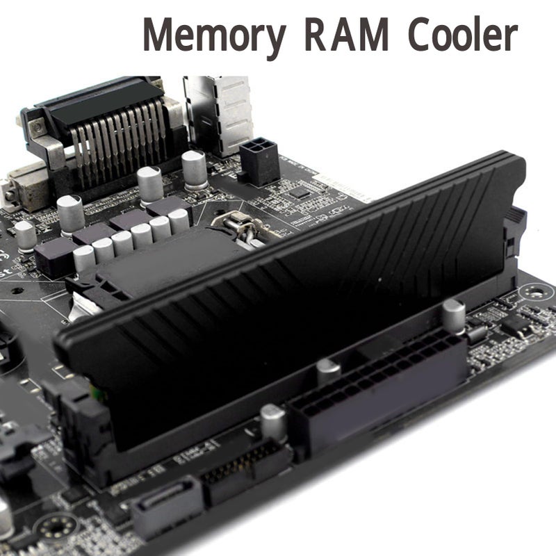 مشتت حرارة ذاكرة من سبائك الألومنيوم الأسود لـ DDR1 وDDR2 وDDR3 وDDR4 وECC ووحدات ذاكرة الوصول العشوائي لسطح المكتب - Image 3