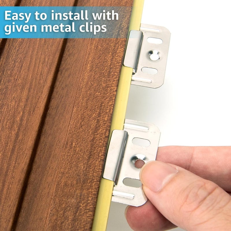 Art3d 8 Pack 96 x 6 WPC Slat Wall Panels 3D Soundproof Fluted Panel for Interior Wall Decor TV Background Bedroom Living Room  Warm Teak - Image 5