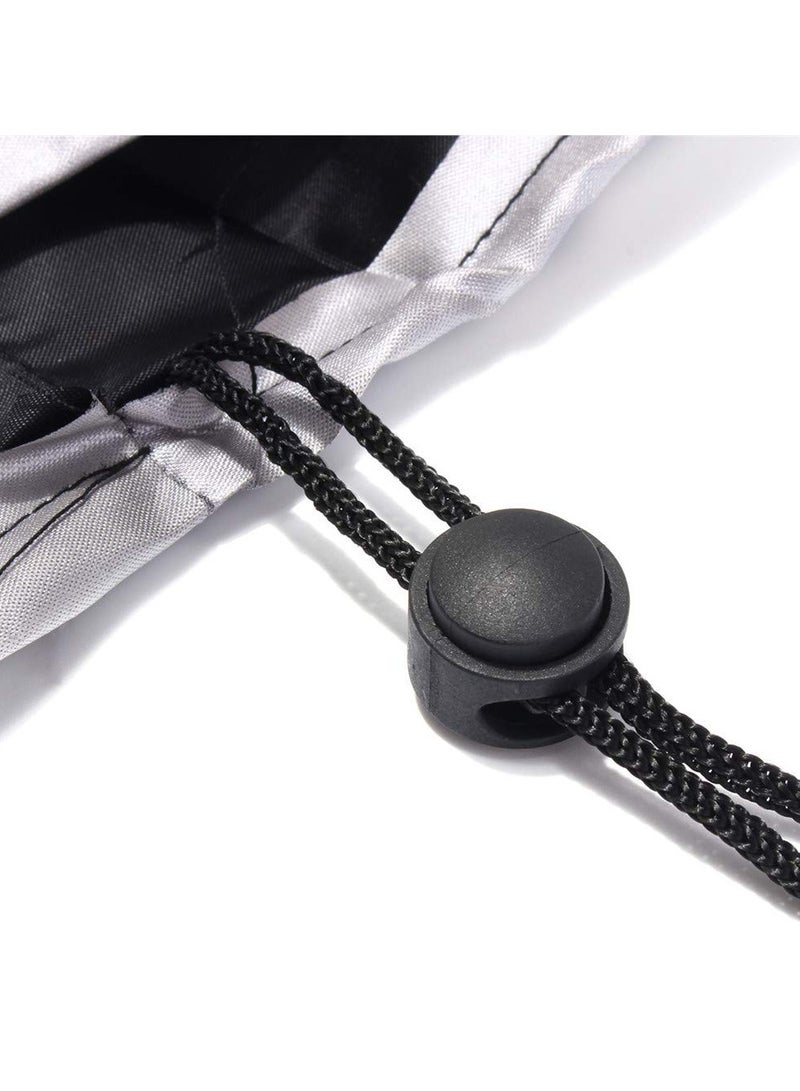 أغطية أثاث الحدائق المربعة المضادة للماء مع رباط قابل للسحب، مقاومة للرياح والغبار والثلوج، مع حماية من الأشعة فوق البنفسجية، لأثاث الفناء الخارجي والطاولات والكراسي، غطاء واقٍ لأثاث الفناء مقاس 120x120x74 سم - Image 5