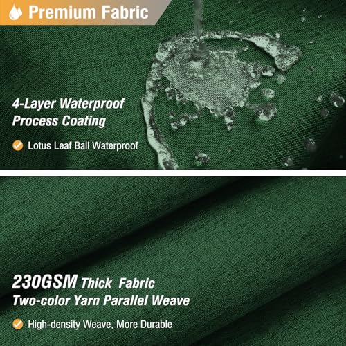 BTTN Fabric Shower Curtain Linen Textured Heavy Duty Polyester Cloth Shower Curtain Set with 12 Plastic Hook Hotel Luxury Waterproof Decorative Shower Curtain for Bathroom 72x72 Emerald Green - Image 3
