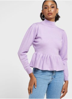 ELLA Peplum Detail Sweater  - Image 1