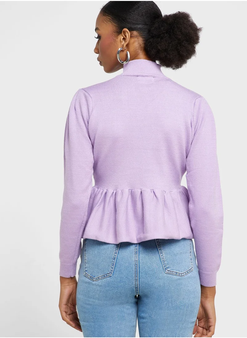 ELLA Peplum Detail Sweater