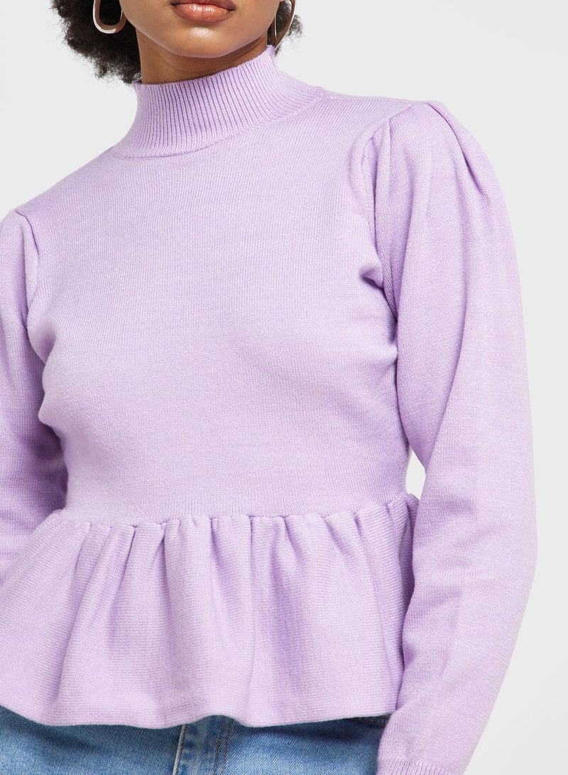 ELLA Peplum Detail Sweater  - Image 3