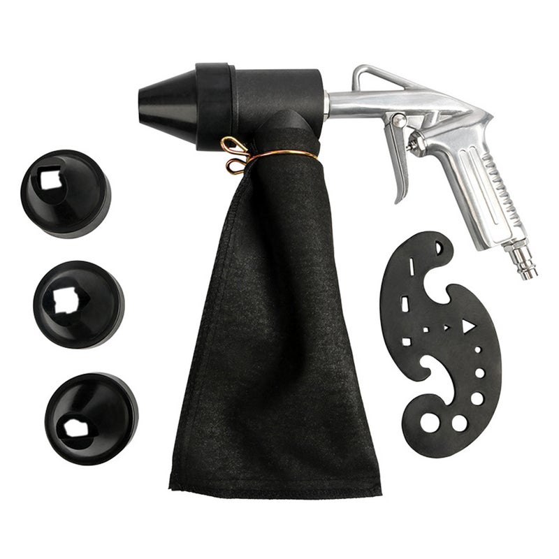 6-Piece Pneumatic Sandblasting Tool Kit Portable Sand Blasting Machine Set Versatile Sandblaster Handheld Polishing Machine Rust Remover - Image 1
