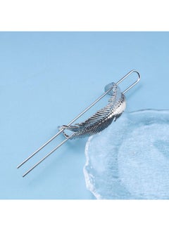 Yheakne Vintage Hair Bun Cuff Leaf Bun Holder Cage Silver Hair Slide Pin Metal Hair Stick Bun Holder Cage Alloy Hair Fork Clip Decorative Hair Accessories For Women And Girls (Silver)  - Image 4