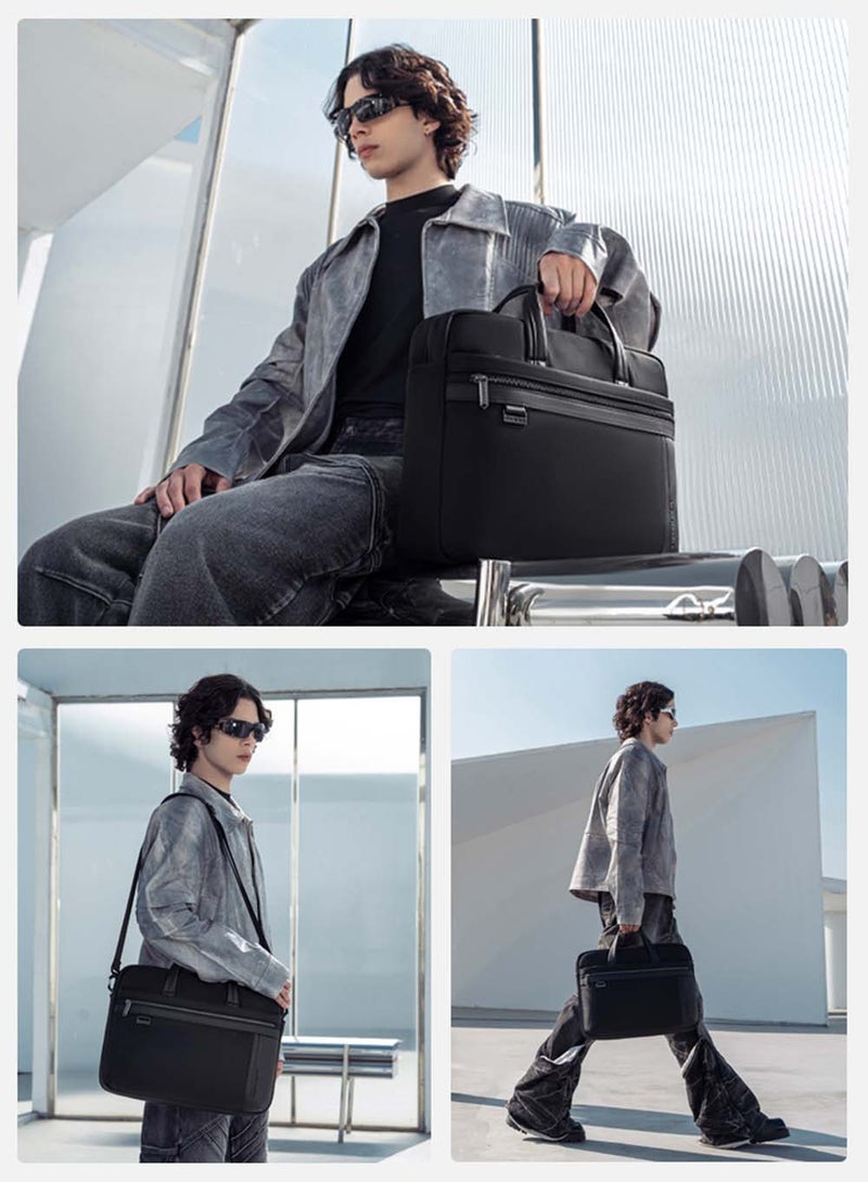 ARCTIC HUNTER Professional Business Laptop Bag, Durable School Office Briefcase with Laptop Compartment for Men, Black - Image 2