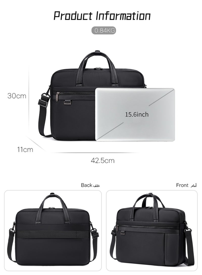ARCTIC HUNTER Professional Business Laptop Bag, Durable School Office Briefcase with Laptop Compartment for Men, Black - Image 3