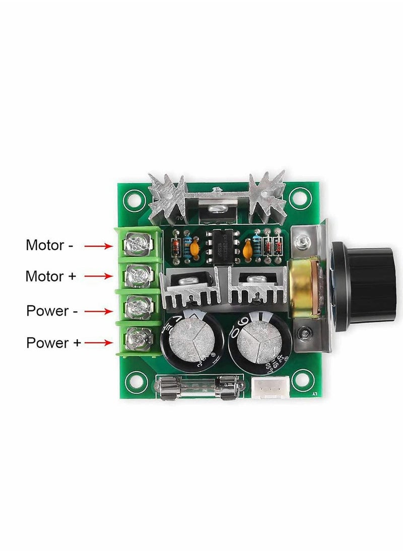 KASTWAVE - PWM DC Motor Speed Controller, DC12V-40V 10A 13KHz PWM DC Motor Variable Speed Regulator Voltage Regulator Dimmer with Speed Knob for Arduino（2Pices） - Image 1