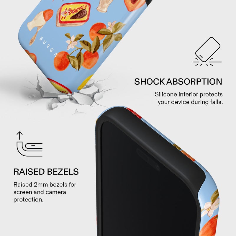 بورجا جراب بورجا آيفون  برو بريميوم فريسكو حماية هجينة بطبقة مزدوجة صلبة وسيليكون مقاوم للخدش والصدمات - Image 4