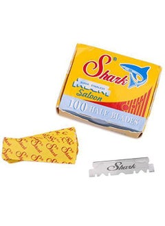 Shark 100 Shark Super Stainless Straight Edge Barber Razor Blades for Professional Barber Razors 