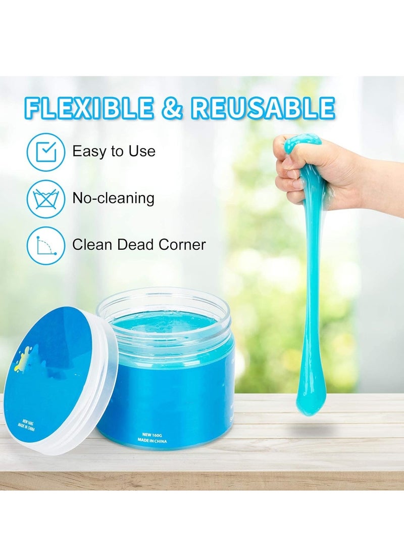 M MIAOYAN - Car Cleaning Gel Universal Detailing Kit Automotive Dust Car Crevice Cleaner Slime Auto Air Vent Interior Detail Removal for Car Putty Cleaning Keyboard Cleaner Car Accessories Blue - Image 1